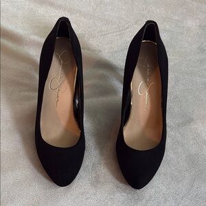 Jessica Simpson Black Heels Classic Suede